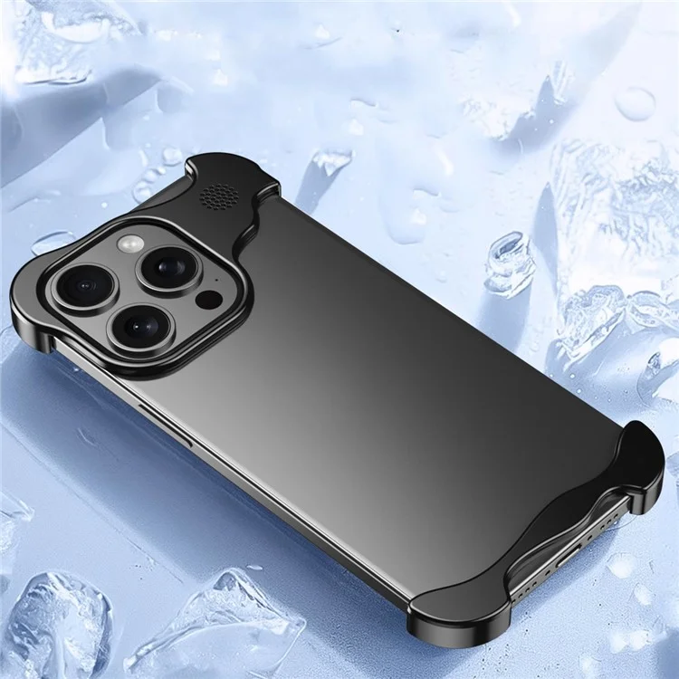 Чехол-бампер для iPhone 12 Pro Max с металлической крышкой и ароматерапевтической таблеткой - черный