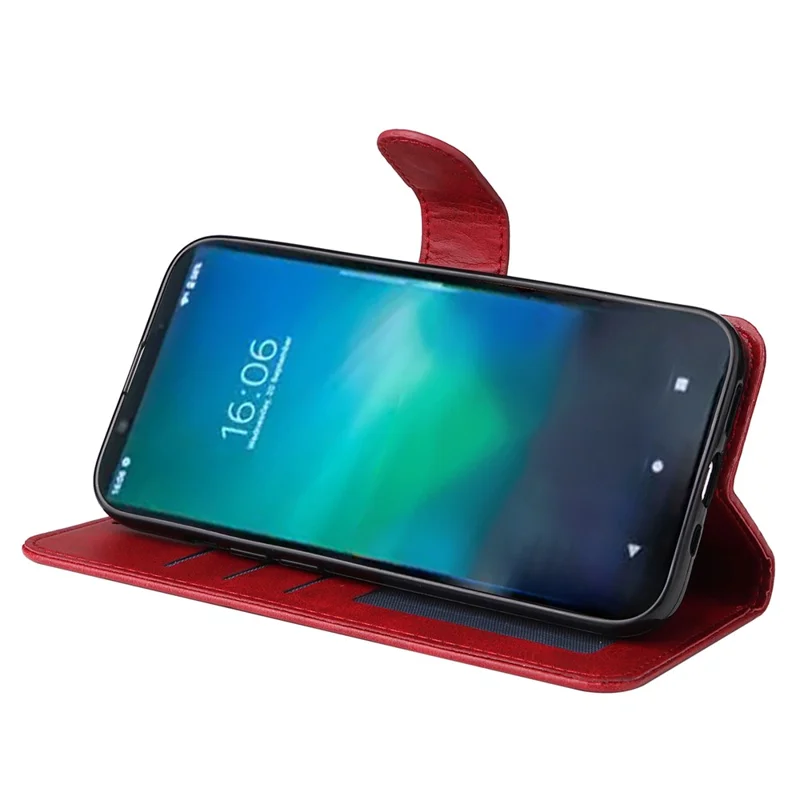 For Sony Xperia 5 VI Case Leather Phone Cover with 3 Card Slots Wallet - Red