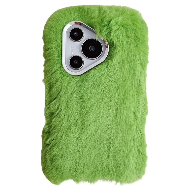 Per Huawei Pura 70 Cell Phone Cases Silver Camera Frame Fluffy TPU Cover - Verde