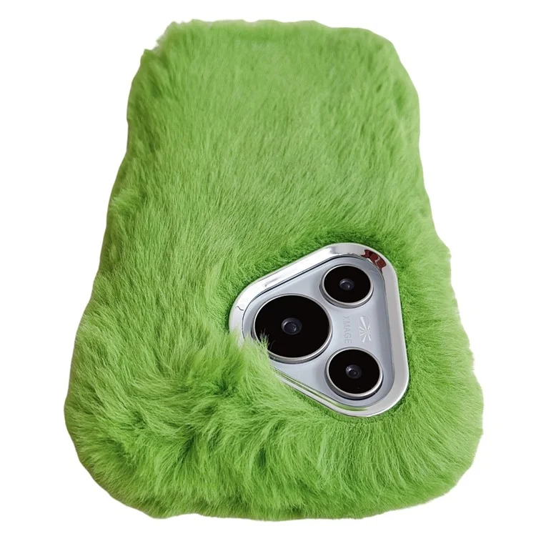 Per Huawei Pura 70 Cell Phone Cases Silver Camera Frame Fluffy TPU Cover - Verde