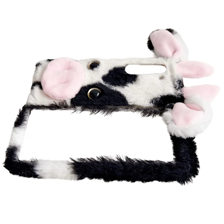 Étui de téléphone pliable pour Samsung Galaxy Z Fold6 5G Fluffy Cows Ear Acrylic Cover - Noir