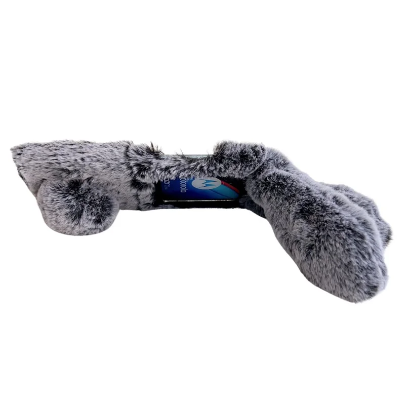 Folding Phone Case for Samsung Galaxy Z Flip7 FE 5G / Z Flip6 5G Fluffy Rabbit Ears Acrylic Cover - Blue