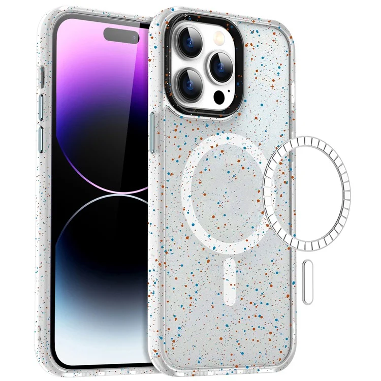 Per iPhone 14 Pro Max Custodia Skin-Touch Matte PC+TPU+Acrilico Cover Telefonica Compatibile con MagSafe - Bianco