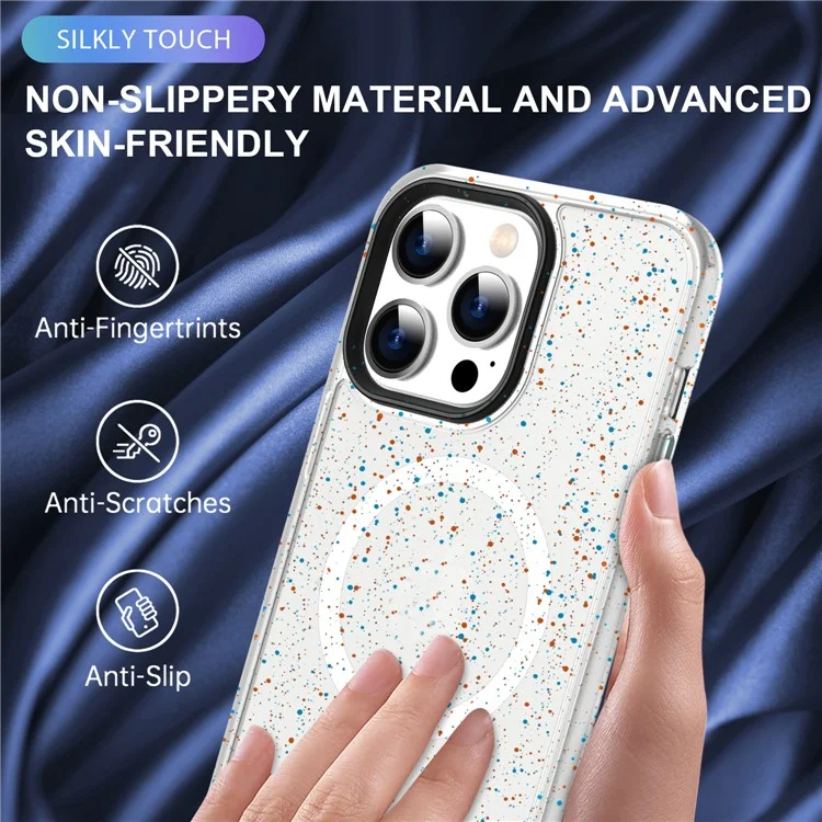 Per iPhone 14 Pro Max Custodia Skin-Touch Matte PC+TPU+Acrilico Cover Telefonica Compatibile con MagSafe - Bianco