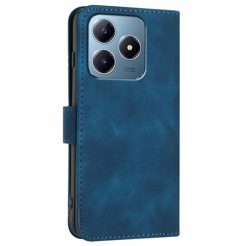 YX0040 For Realme Note 60x 4G / C63 4G / C61 4G Case Leather Phone Cover Geometry Pattern - Sapphire