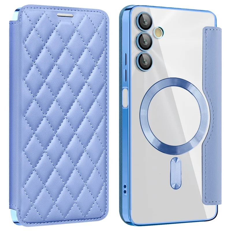 For Samsung Galaxy A05s 4G Case Card Slots Anti-drop Leather Phone Cover Magnetic Case - Blue