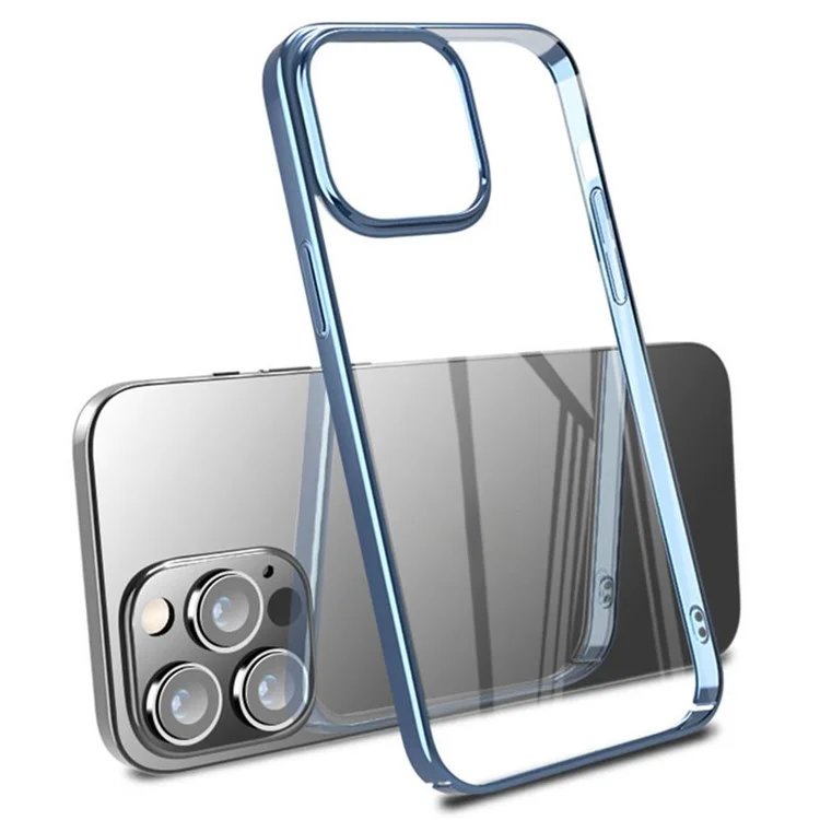 X-LEVEL For iPhone 15 Pro Case Clear Back Hard PC Defender Phone Cover - Blue