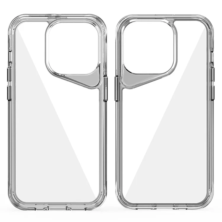 Para Iphone 14 Pro Max Clear Caso Case TPU+PC+PMMA Tampa do Telefone - Laranja Transparente