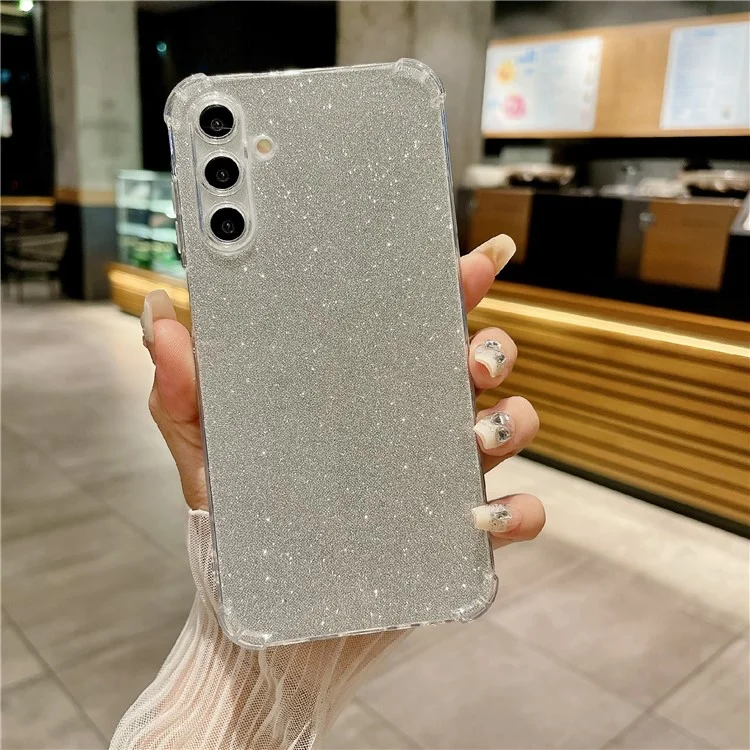 Für Samsung Galaxy A35 5G Case mit Karton-TPU-Handyhülle - Glitter Silber