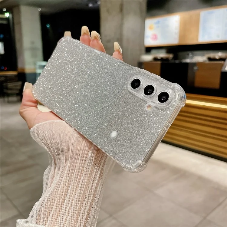 Für Samsung Galaxy A35 5G Case mit Karton-TPU-Handyhülle - Glitter Silber
