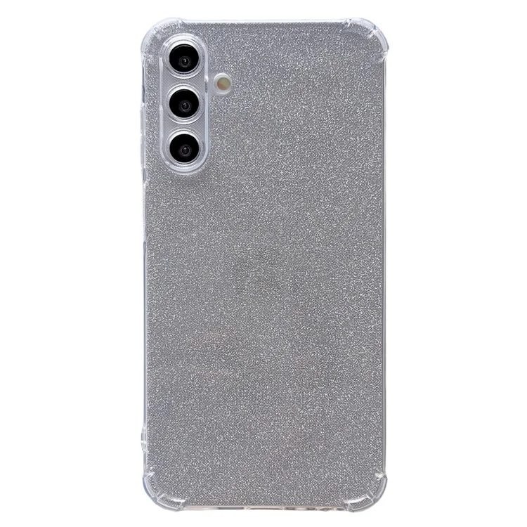Pour Samsung Galaxy A15 5G Étui TPU Soft Cover Téléphone avec Papier Carte Airbag Coins - Argent Brillant