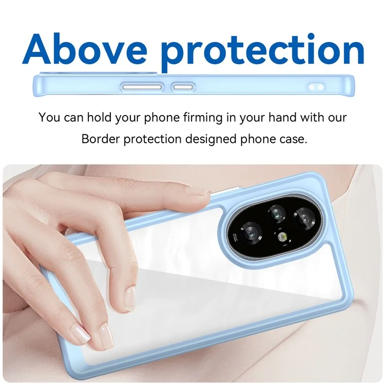 For Honor 200 Pro 5G Case TPU +Acrylic Protective Phone Cover - Blue