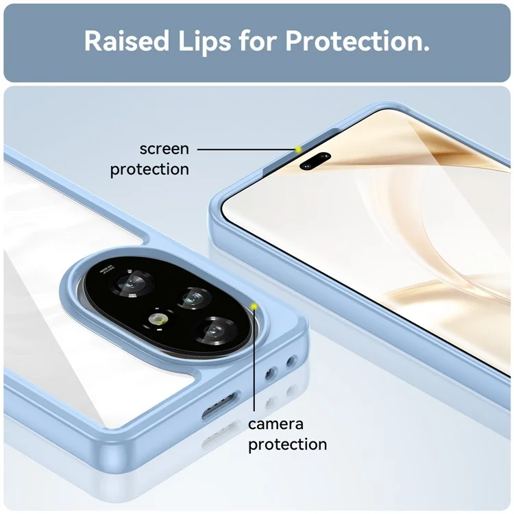 For Honor 200 Pro 5G Case TPU +Acrylic Protective Phone Cover - Blue