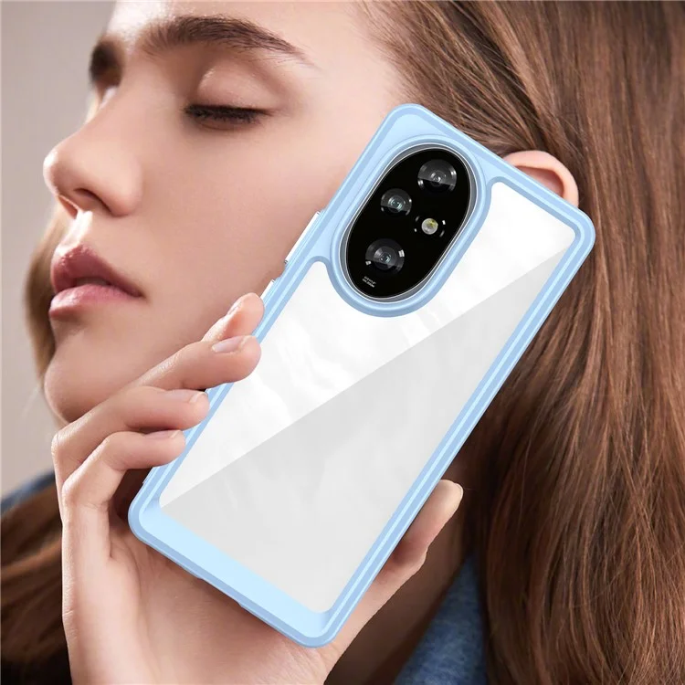 For Honor 200 Pro 5G Case TPU +Acrylic Protective Phone Cover - Blue