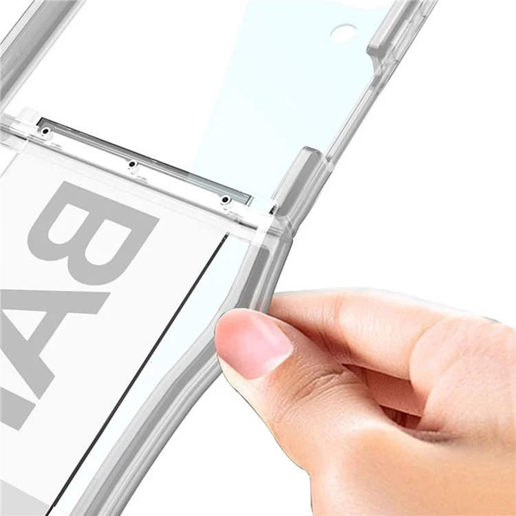 Чехол GKK для Samsung Galaxy Z Flip4 5G со ремешком и подставкой, мягкий TPU чехол - прозрачный оранжевый