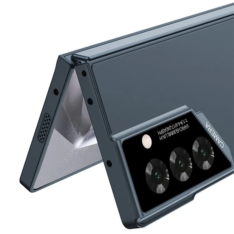 GKK для Samsung Galaxy Z Fold6 5G Чехол Сверхтонкий ПК Чехол для телефона с HD закаленным стеклянным экраном Протектор - Черный