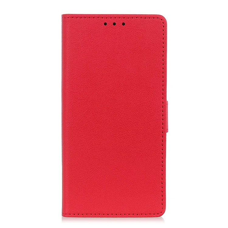 For OnePlus Nord CE4 Lite 5G / Oppo K12x 5G (China) Case PU Leather Wallet Magnetic Clasp Phone Cover - Red