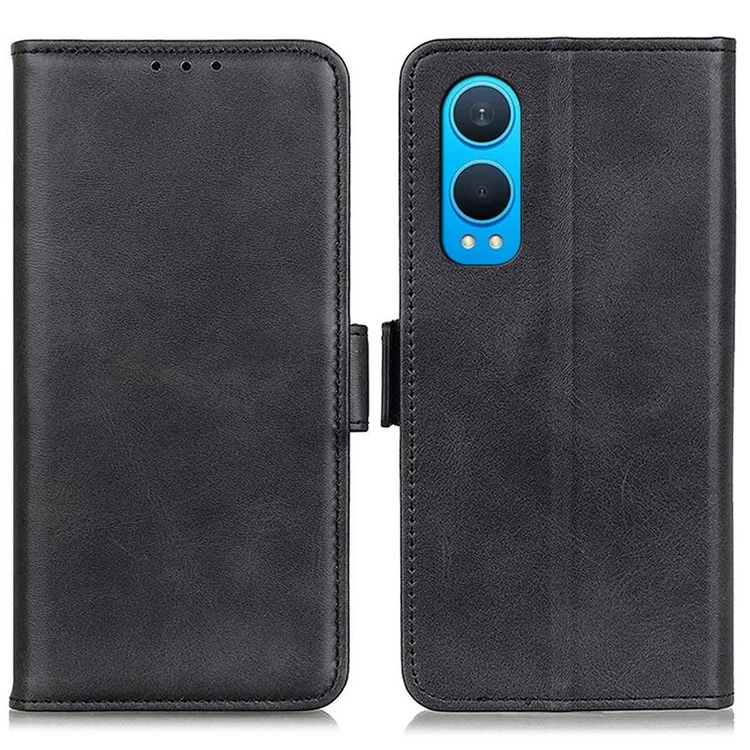 Pour OnePlus Nord CE4 Lite 5G / Oppo K12x 5G (Chine) Étui Antichoc Portefeuille en Cuir avec Support - Noir