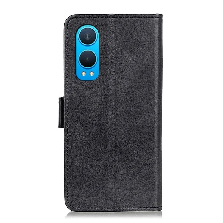 Pour OnePlus Nord CE4 Lite 5G / Oppo K12x 5G (Chine) Étui Antichoc Portefeuille en Cuir avec Support - Noir