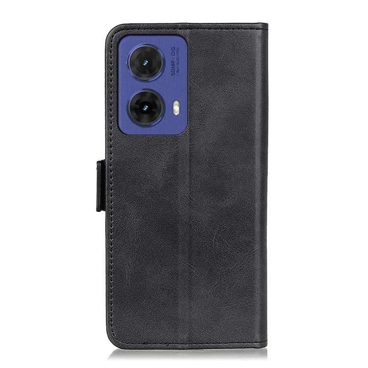 Für Motorola Moto G85 5G / S50 Neo 5G Stand Case Stoßfeste Leder-Geldbörsen-Handyhülle - Schwarz