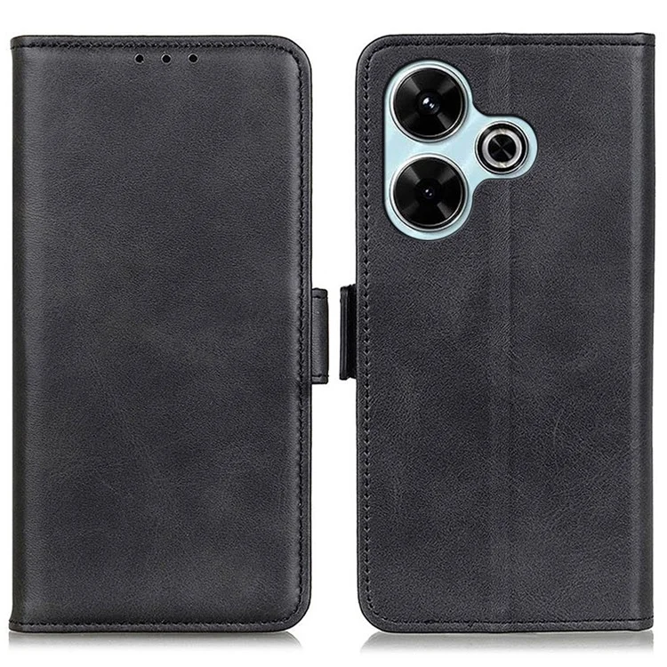 Per Xiaomi Redmi 13 5G / 13 4G Custodia in pelle Shockproof Wallet Stand Phone Cover - Nero