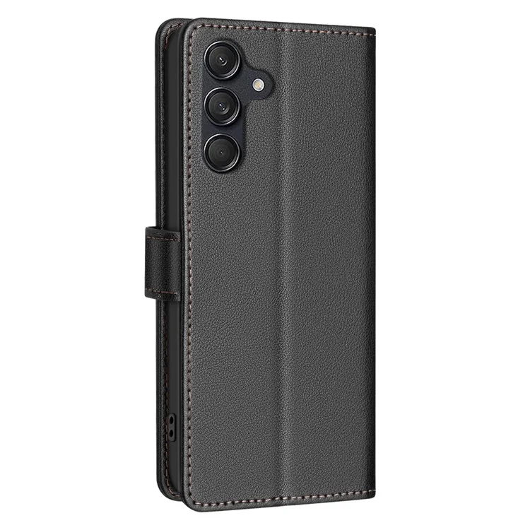 BINFEN COLOR BF32 Para Samsung Galaxy S25 / S24 Funda para teléfono Textura de piña Bloqueo RFID Funda de cuero PU - Negro