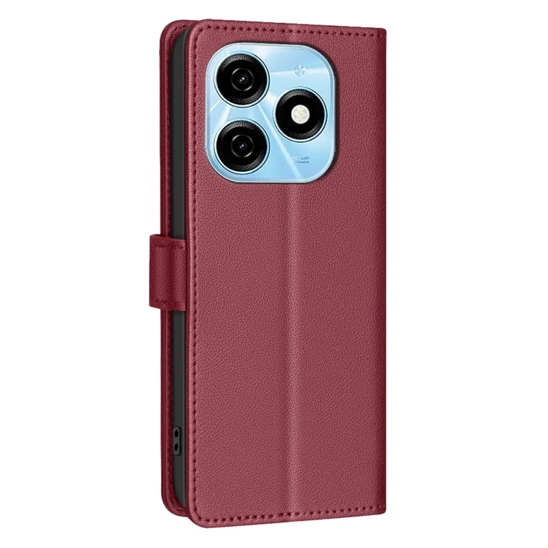 BINFEN COLOR BF32 For TECNO Spark 20 Case RFID Blocking Shockproof Leather Cover - Red
