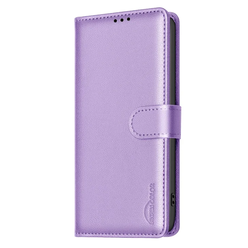 BINFEN COLOR BF32 For Nokia G42 / G310 Shockproof Phone Case Leather Stand Shell RFID Blocking Phone Cover - Purple