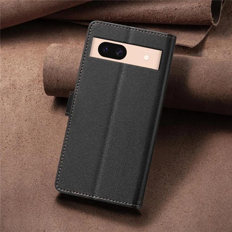 BINFEN COLOR BF32 para funda de teléfono móvil Google Pixel 8a, textura de piel de lagarto RFID que bloquea la cubierta de soporte de cuero - negro