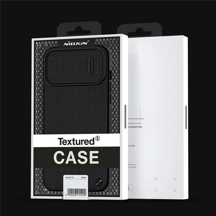 Nillkin Pour Iphone 14 Pro Max Anti-scratch Téléphone Back Back Nylon Fiber Textured Hard PC + TPU Soft TPU Téléphone Avec Couvercle de la Caméra à Diapositives - Bleu