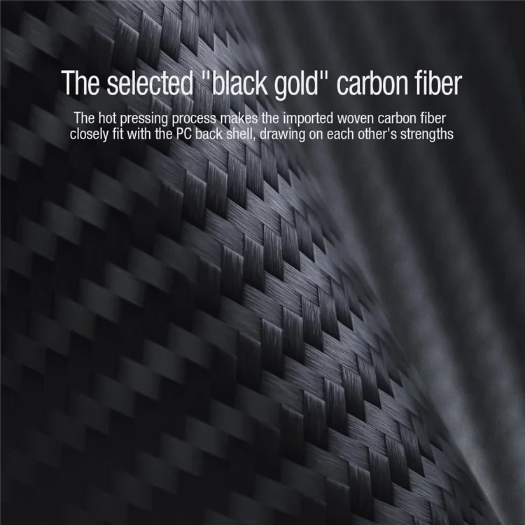 NILLKIN Carbon Fiber Case für iPhone 14 / iPhone 13, Harte PC-Rückseite TPU-Rahmen Handyhülle mit Slide-Kamerasschutz