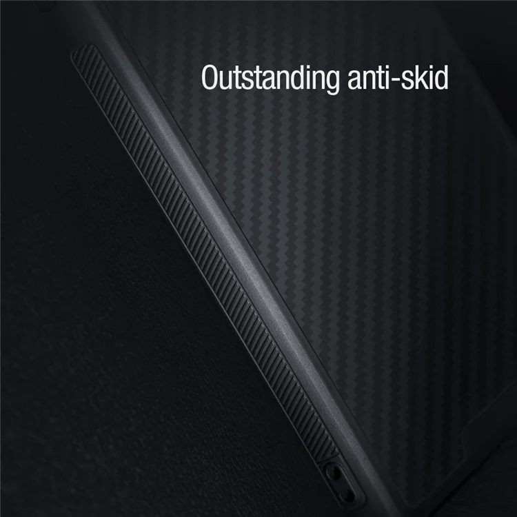 NILLKIN Carbon Fiber Case für iPhone 14 / iPhone 13, Harte PC-Rückseite TPU-Rahmen Handyhülle mit Slide-Kamerasschutz