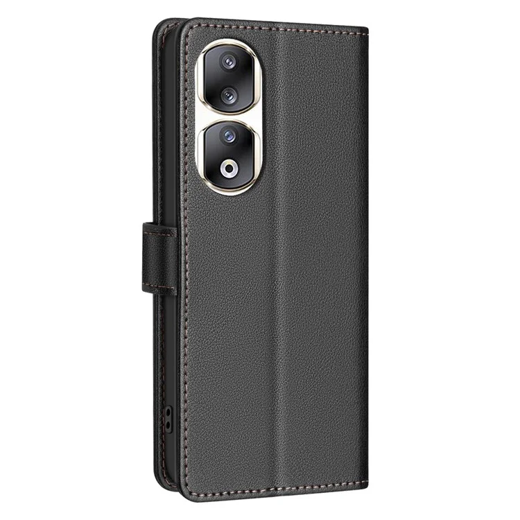 BINFEN COLOR BF32 For Honor 90 Pro Чехол RFID Blocking Чехол PU Leather Shell - Черный