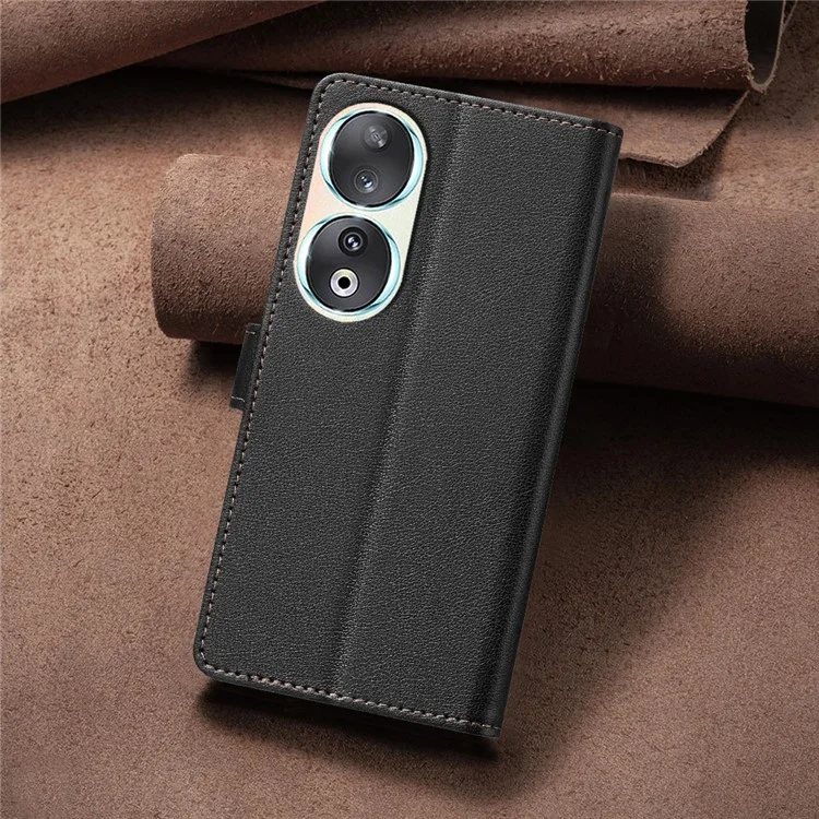 BINFEN COLOR BF32 Per Honor 90 Case RFID Blocking PU Leather Protective Phone Cover - Black