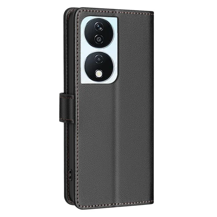 BINFEN COLOR BF32 For Honor X7b 4G / 90 Smart Case Leather Cover RFID Blocking - Black
