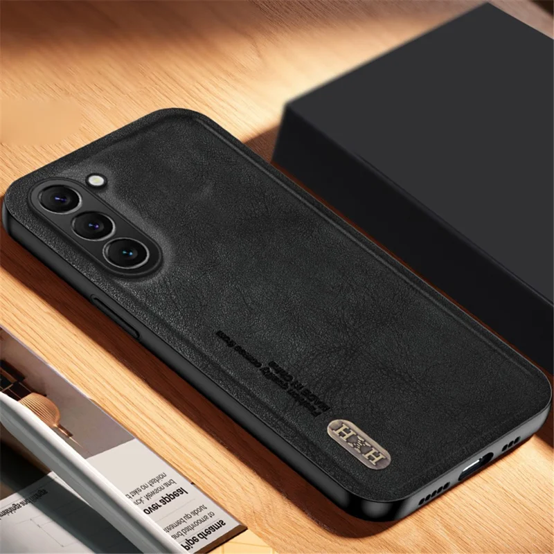 For Samsung Galaxy S23+ Case TPU+PU Matte Phone Cover Support Magnetic Car Mount - Black