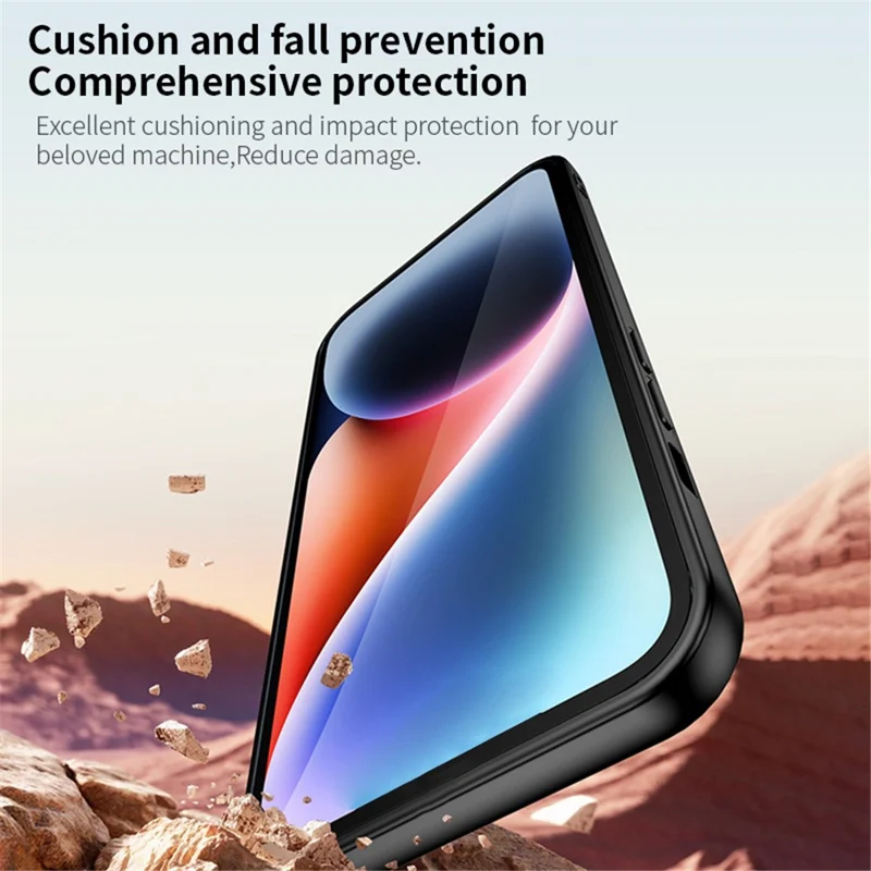 For Samsung Galaxy S23+ Case TPU+PU Matte Phone Cover Support Magnetic Car Mount - Black