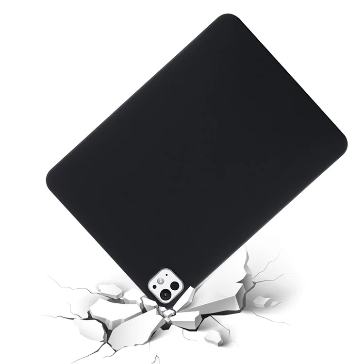 Para iPad Pro 13 (2024) Capa de Silicone Líquido Resistente a Arranhões Capa para Tablet - Preto