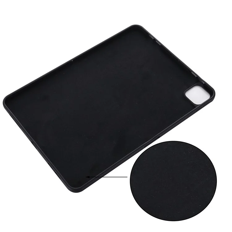 Para iPad Pro 13 (2024) Capa de Silicone Líquido Resistente a Arranhões Capa para Tablet - Preto