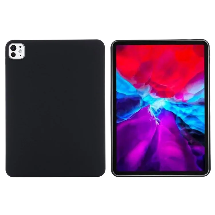 Para iPad Pro 13 (2024) Capa de Silicone Líquido Resistente a Arranhões Capa para Tablet - Preto