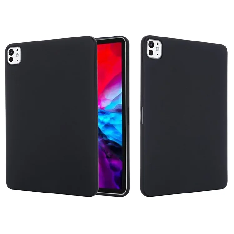Para iPad Pro 13 (2024) Capa de Silicone Líquido Resistente a Arranhões Capa para Tablet - Preto