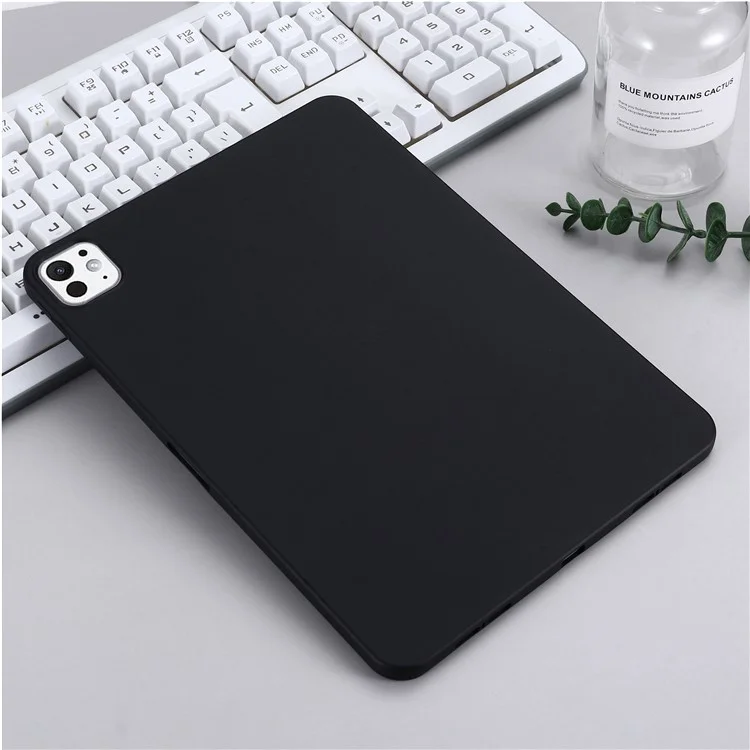 Para iPad Pro 13 (2024) Capa de Silicone Líquido Resistente a Arranhões Capa para Tablet - Preto