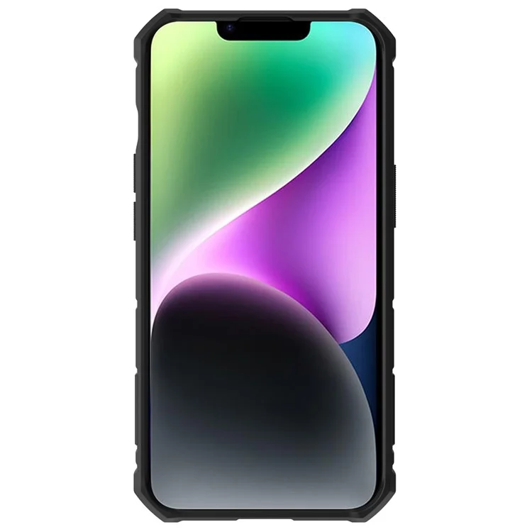 NILLKIN CamShield Armor Pro Case for iPhone 14 Plus, Hard PC Soft TPU Phone Cover Slide Lens Protection Kickstand Case - Blue