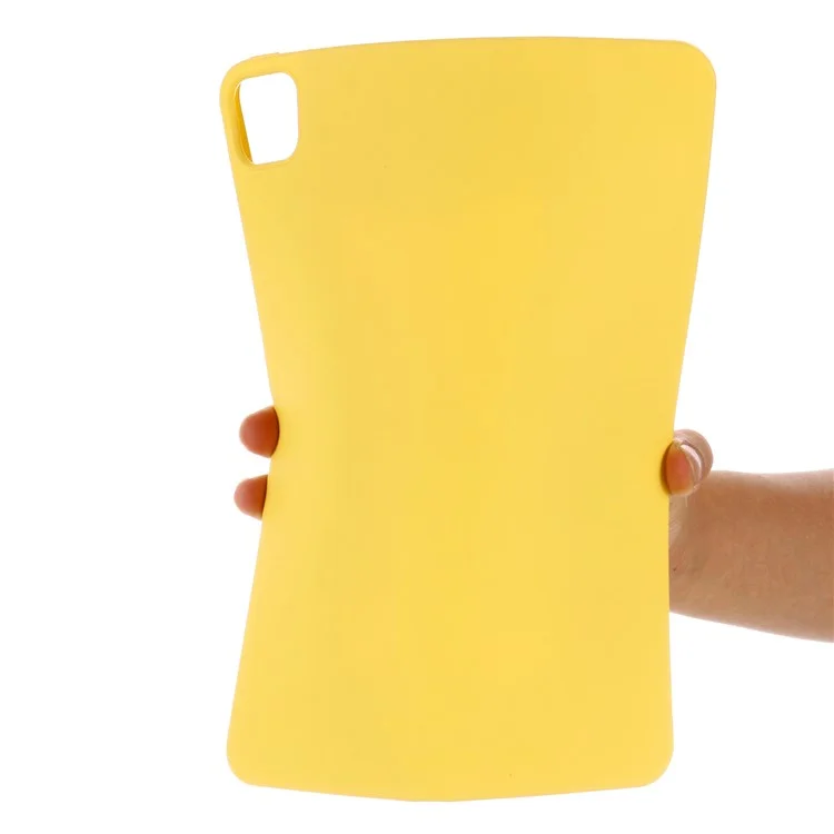 For iPad Pro 11 (2024) Case Liquid Silicone Anti-Scratch Tablet Cover - Yellow