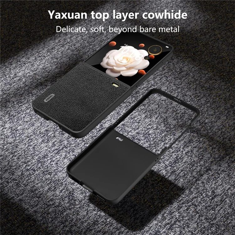 Capa 5G Litchi Texture Anti-Deslizante para Honor Magic V Flip - Preta