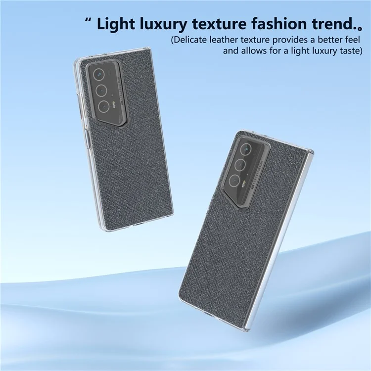 For Honor Magic V2 RSR Porsche Design Case PU+PC Phone Cover Rhinestone Texture - Grey