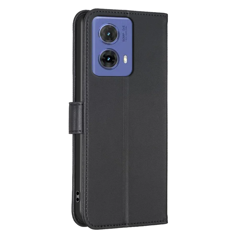 For Motorola Moto G85 5G / S50 Neo 5G Case Clover Pattern PU Leather Wallet Phone Cover - Black
