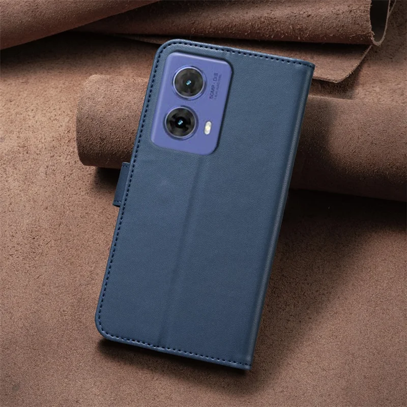 For Motorola Moto G85 5G / S50 Neo 5G Case Clover Pattern PU Leather Wallet Phone Cover - Blue