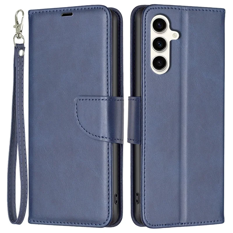 For Samsung Galaxy S24 FE Case Shockproof Leather Stand Wallet Mobile Phone Cover - Blue