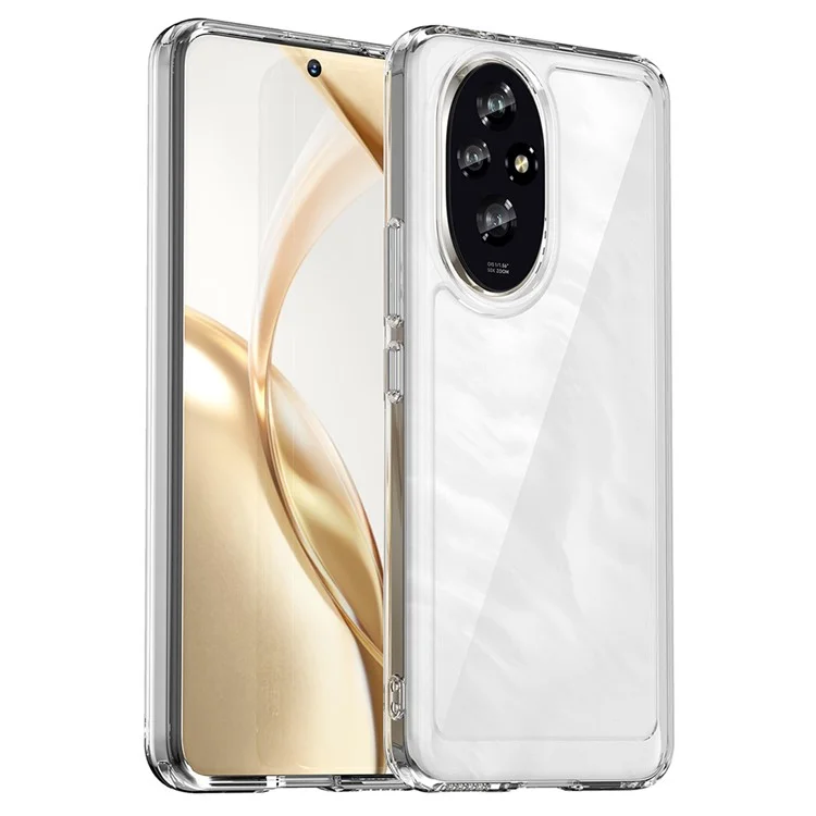 Per Honor 200 5G Clear Case Elettroplaccatura Pulsanti (Foro grande obiettivo posteriore)